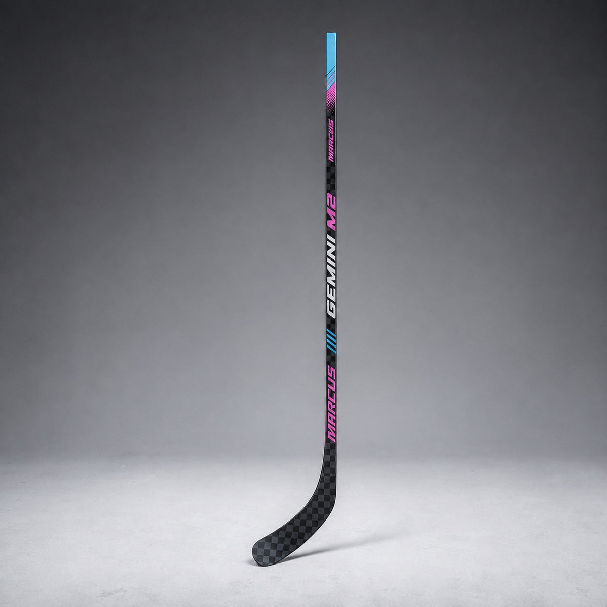 Marcus Hockey Gemini M2 Ice Blue and Cosmic Pink hockey stick studio product image